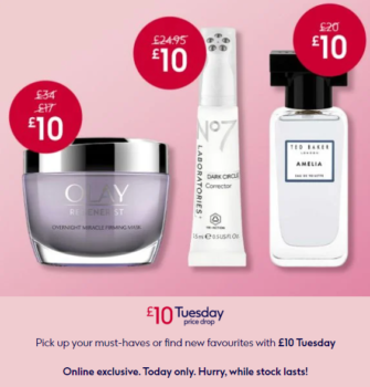 £10 Tuesday @ Boots