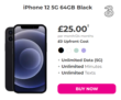 iPhone 12 5G – £25 Per Month with No Up-Front Costs
